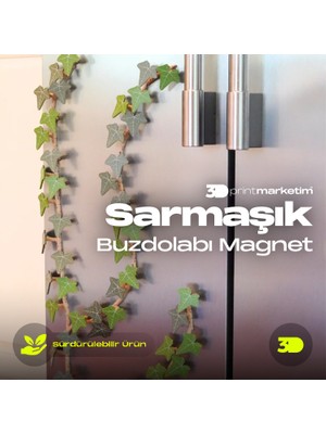 3D Print Marketim Sarmaşık Buzdolabı Magnet