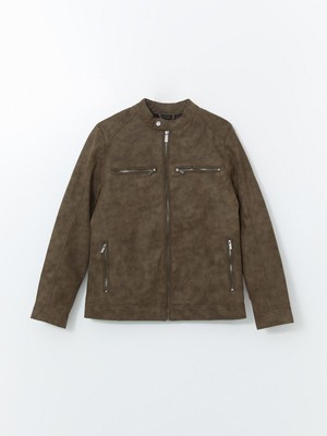 Lc Waikiki Yeni Sezon Biker Yaka Deri Görünümlü Erkek Ceket