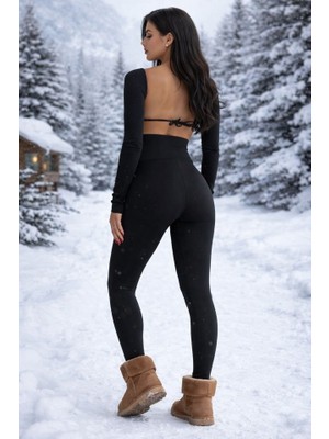 Bet's  Kadın Yüksek Bel Toparlayıcı Korse Detay Agraflı Çelik Kumaş Tayt