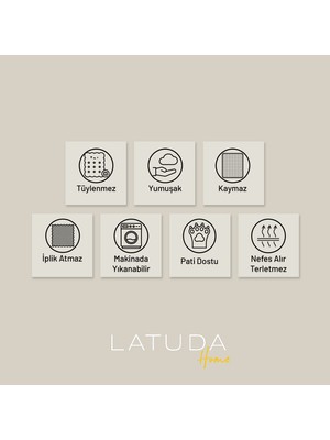 Latuda Home Premium Koltuk Örtüsü 110x175 (2 Adet) Berjer Gramajlı Jakarlı Şönil  Kahve | Kanepe Örtüsü |  Kaymaz