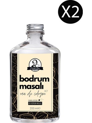 Özcan Deluxe Seri Bodrum Masalı Kolonyası Parfümlü Beyaz Şakayık Çiçeği Kokulu Kolonya 200 ml x 2 Cam Şişe