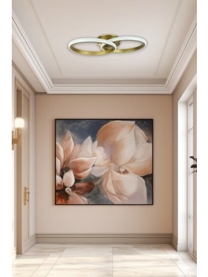 Jolly Eskitme Renk Modern Tasarım Salon - Mutfak - Hol Beyaz LED Avize