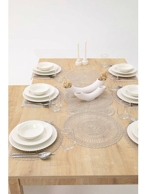 PremiumPort 6 Kişilik Amerikan Servis, Supla ve Runner Seti, Şık ve Kullanışlı Tasarım