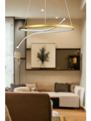 Snake Eskitme Renk Modern Tasarım Yatak Odası - Cafe - Mutfak - Salon Beyaz LED Sarkıt Avize