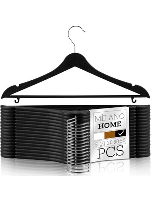 Hype Store Gorilla Ahşap Görünümlü Plastik Siyah Kıyafet Elbise Askısı Askılığı Gömlek Askısı Pantolon Askısı (