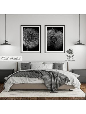 PremiumPort Modern Metal Çerçeveli Gerçek Camlı Tablo Seti, Şık Dekorasyon Için