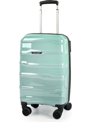 Polo&sky Azra Model Mint Yeşili Pp Polipropilen Kırılmaz Kabin Boy Valiz Bavul