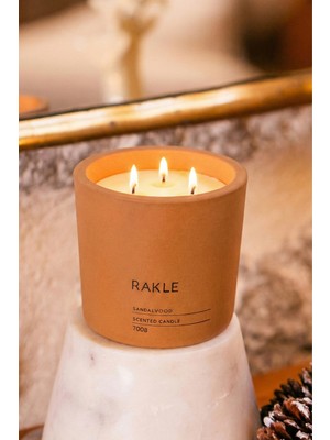 PremiumPort Doğal Sandalwood Aromalı Büyük Mum, Sıcak ve Rahatlatıcı Atmosfer