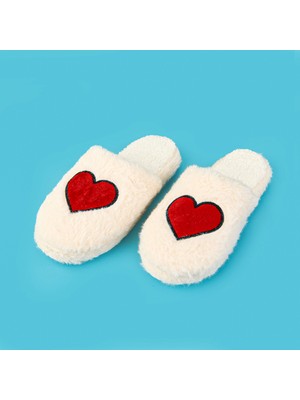 Evidea Soft Kalpli Terlik - Ekru - 37 Beden