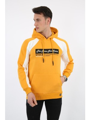 buğrahayalin Üç Iplik Kapşonlu Kanguru Cepli Erkek Günlük Sweatshirt