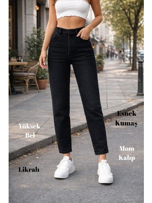 Cedy Denim Kadın Yüksek Bel Soho Boyfriend Jean C599