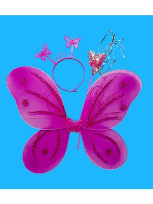 Madam Shushu Melek Kanadı+Taç+Asa Çocuk Seti