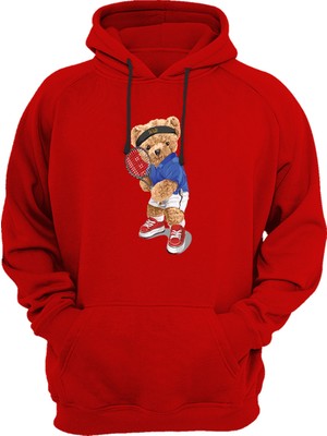 Widi Tennis Player Bear Baskılı Sweat-Shirt