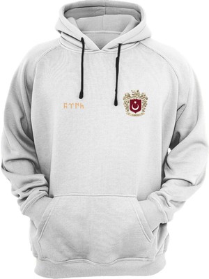 Widi Göktürkçe Türk Yazılı Bozkurt Sembolü Türkiye ve Türk Bayrağı Kurt Regular Fit %100 Pamuk Sweatshirt