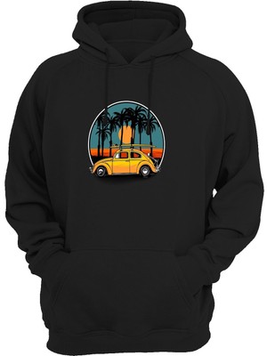 Widi Araba Baskılı Siyah Sweatshirt
