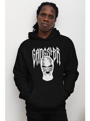 Widi Rap Gansta Ganster Baskılı Regular Fit Cool %100 Pamuk Siyah Sweatshirt