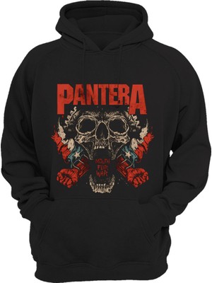Widi Müzik Grubu Pantera Baskılı Mouth For War %100 Pamuk Siyah Sweatshirt