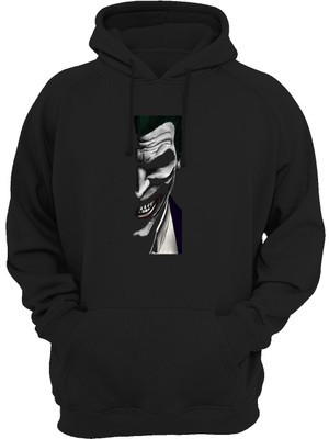 Widi Joker Baskılı Siyah Siyah Sweatshirt