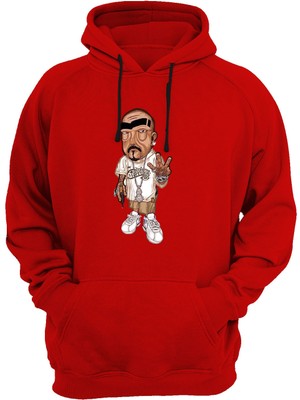 Widi Baskılı Kırmızı Sweatshirt