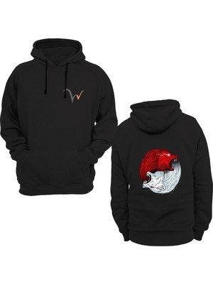 Widi Kurt Baskılı Siyah Sweatshirt