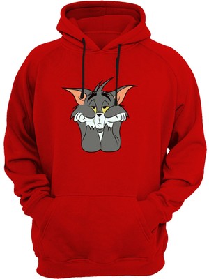 Widi Tom Baskılı Kırmızı Sweatshirt