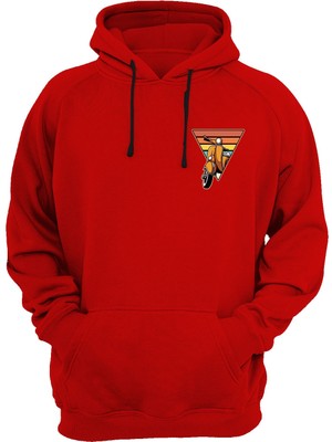 Widi Scooter Baskılı Kırmızı Sweatshirt