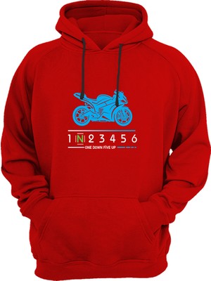 Widi Blue Racing Motor Baskılı Sweat-Shirt