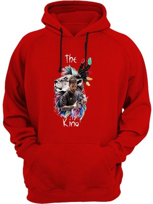 Widi Messi Baskılı Kırmızı Sweatshirt