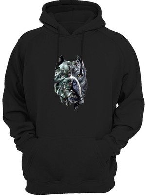 Widi Pitbul Baskılı Siyah Sweatshirt