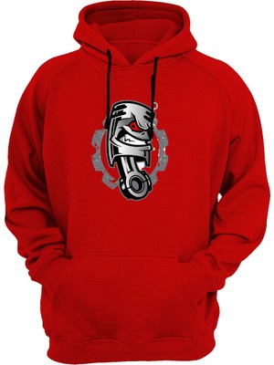 Widi Baskılı Kırmızı Sweatshirt