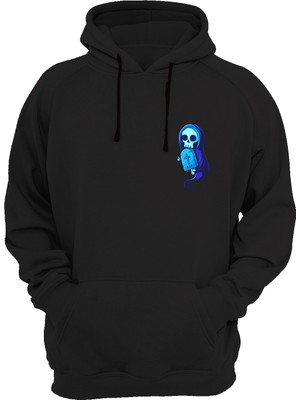 Widi Baskılı Siyah Sweatshirt