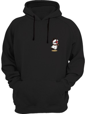 Widi Hayalet Baskılı Siyah Sweatshirt