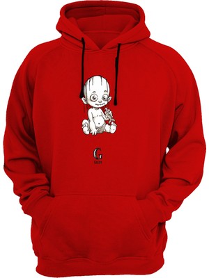 Widi Baskılı Kırmızı Sweatshirt