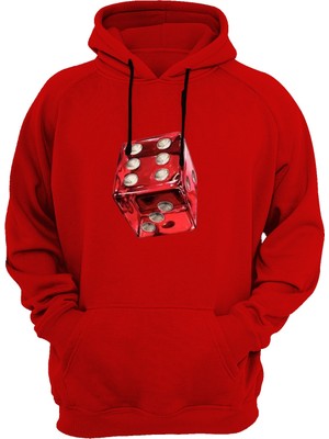 Widi Zar Baskılı Unisex Kırmızı Sweatshirt
