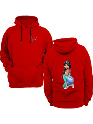 Widi Prenses Baskılı Kırmızı Sweatshirt