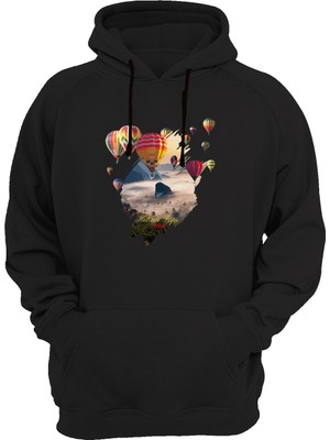 Widi Balon Baskılı Siyah Sweatshirt