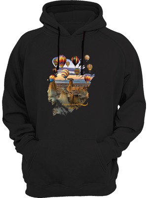 Widi Ürgüp Baskılı Siyah Sweatshirt