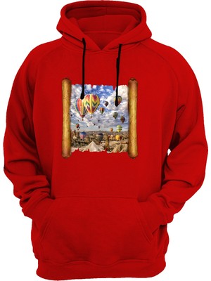 Widi Balon Baskılı Kırmızı Sweatshirt