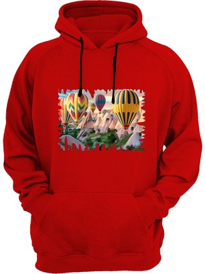 Widi Balon Baskılı Kırmızı Sweatshirt