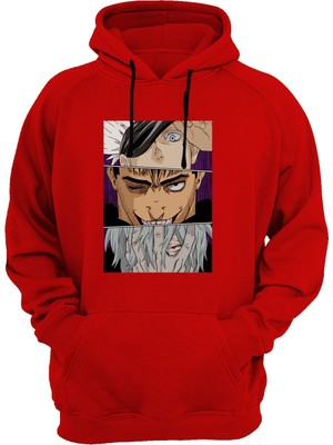 Widi Çizgi Film Karakter Baskılı Kırmızı Sweatshirt