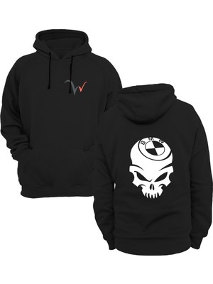 Widi Arkası Baskılı Siyah Sweatshirt