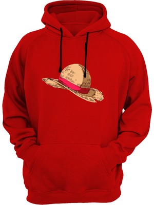 Widi Şapka Baskılı Kırmızı Sweatshirt