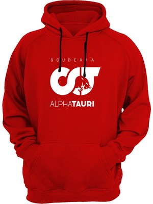 Widi Boğa Baskılı Unisex Kırmızı Sweatshirt