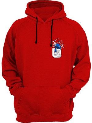 Widi Koala Baskılı Kırmızı Sweatshirt