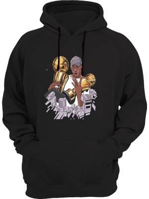 Widi Kobe Kupa Baskılı Siyah Sweatshirt
