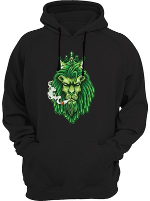 Widi Aslan Baskılı Siyah Sweatshirt