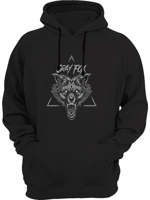 Widi El Baskılı Siyah Sweatshirt