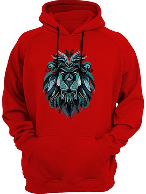 Widi Aslan Baskılı Kırmızı Sweatshirt