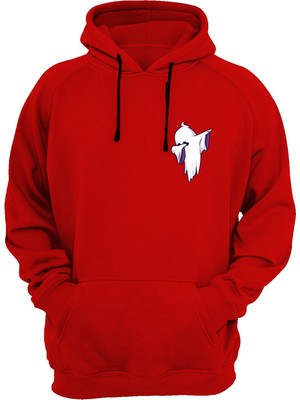 Widi Hayalet Baskılı Kırmızı Sweatshirt