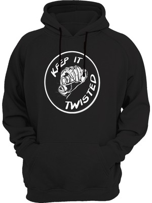 Widi Keep It Twisted Baskılı Siyah Sweatshirt